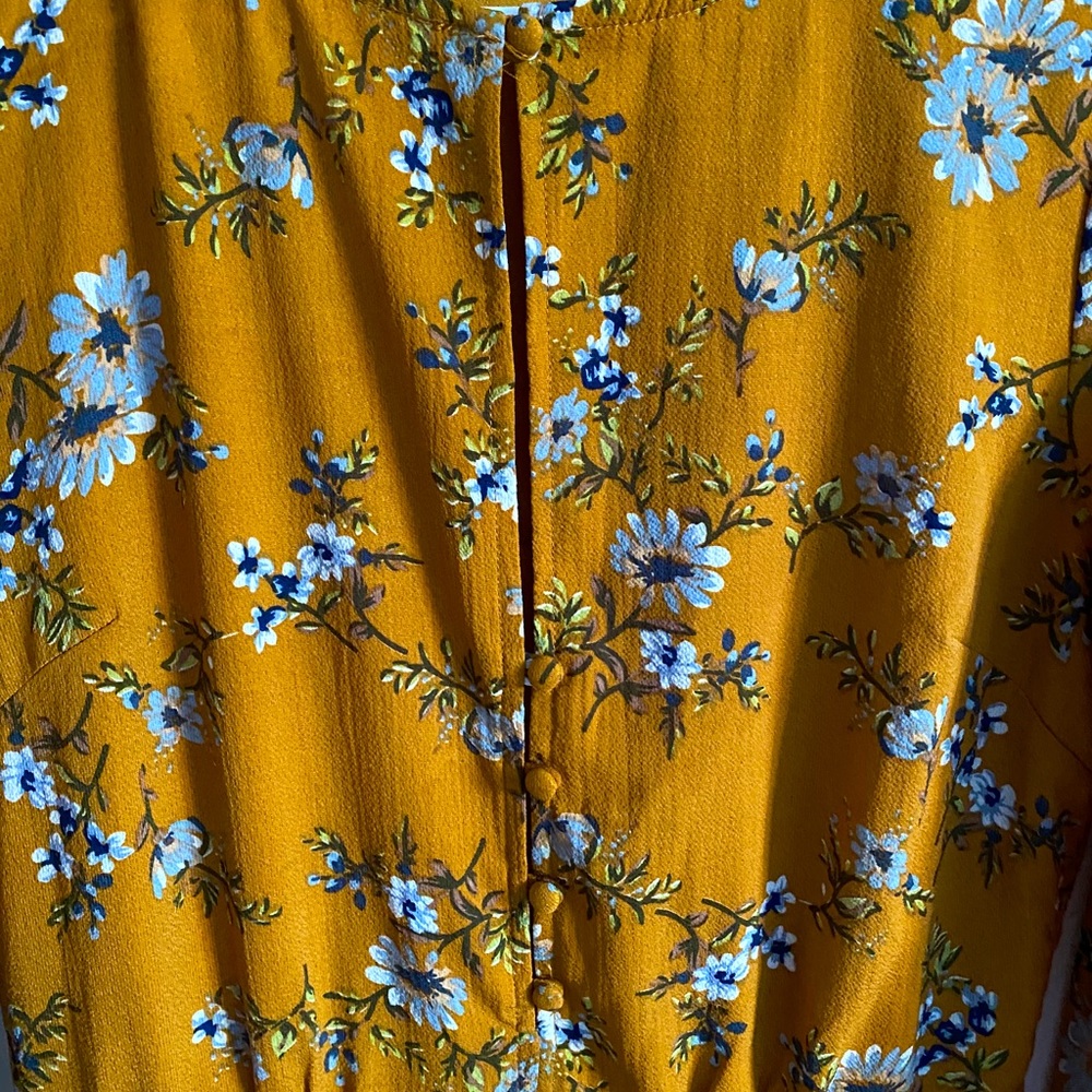 Mustard Floral Maxi Dress
